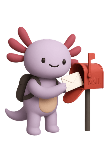 Axel mailing a letter